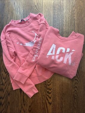 Vineyard Vines Nantucket 'ACK' Coral Crewneck Sweatshirts